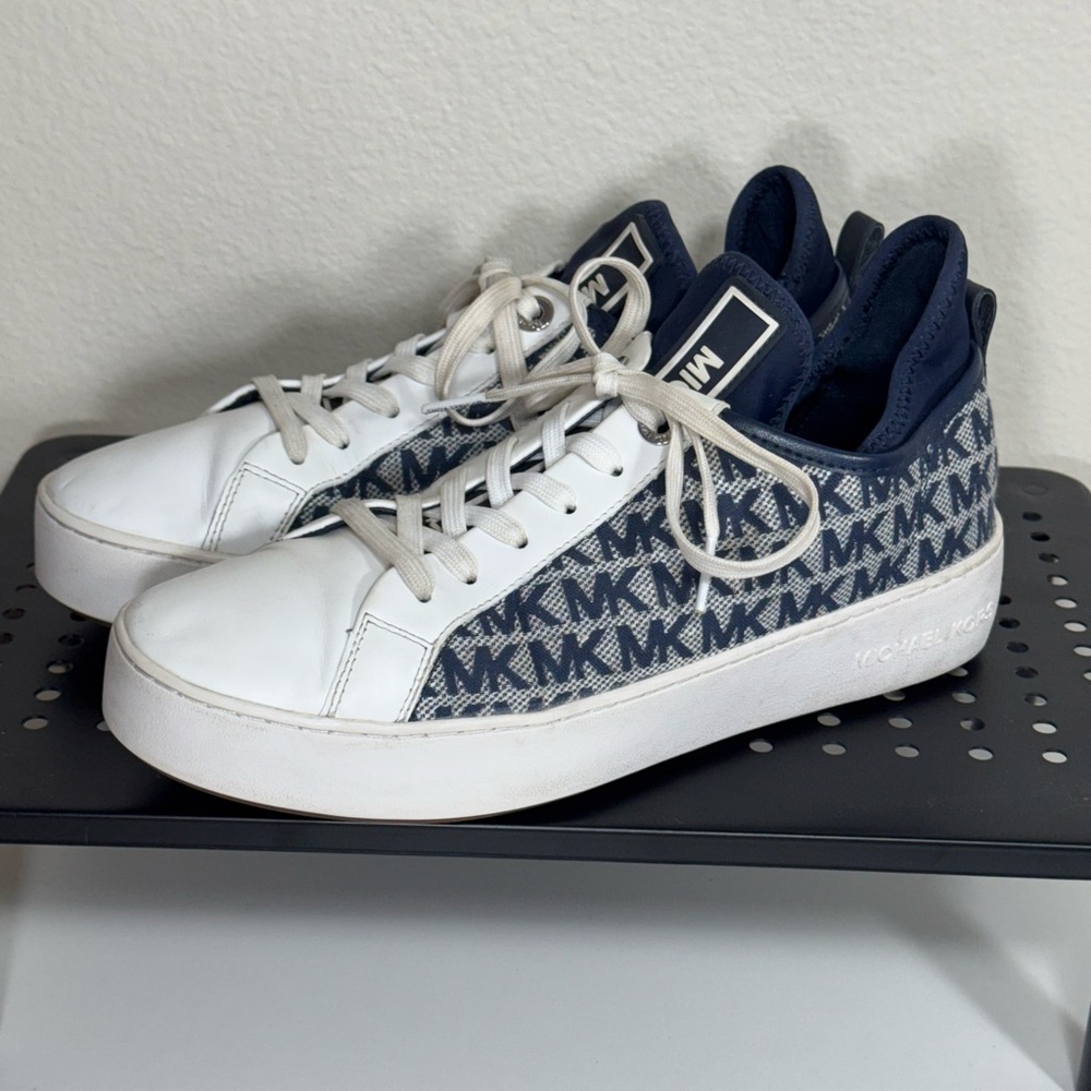 Michael Kors Womens Size 8M Ace Stretch Leather / Textile Shoes